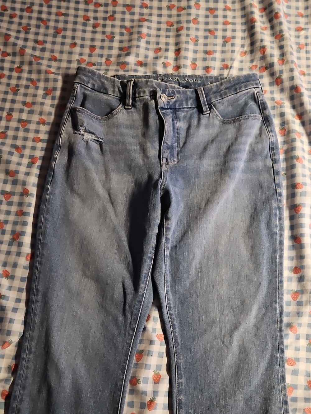American Eagle Light Blue Straight Leg Jeans